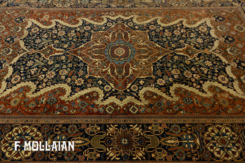 Tappeto Persiano Antico Kashan Mohtasham n°:11052993